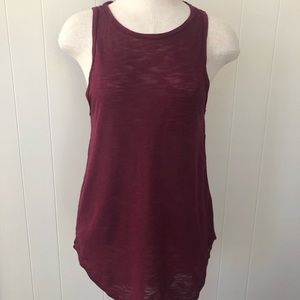 Maroon Tank with Chiffon Back